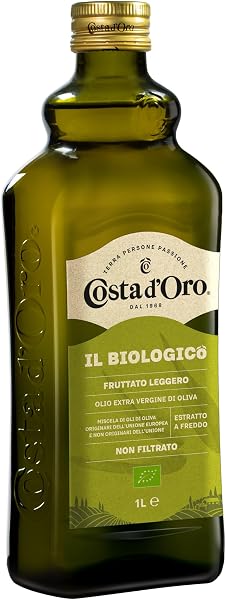 Costa d'Oro – Il Biologico 1L. Olio extravergine di oliva non filtrato, estratto a freddo, prodotto secondo i metodi della filiera biologica. Bottiglia da 1 litro. - 2