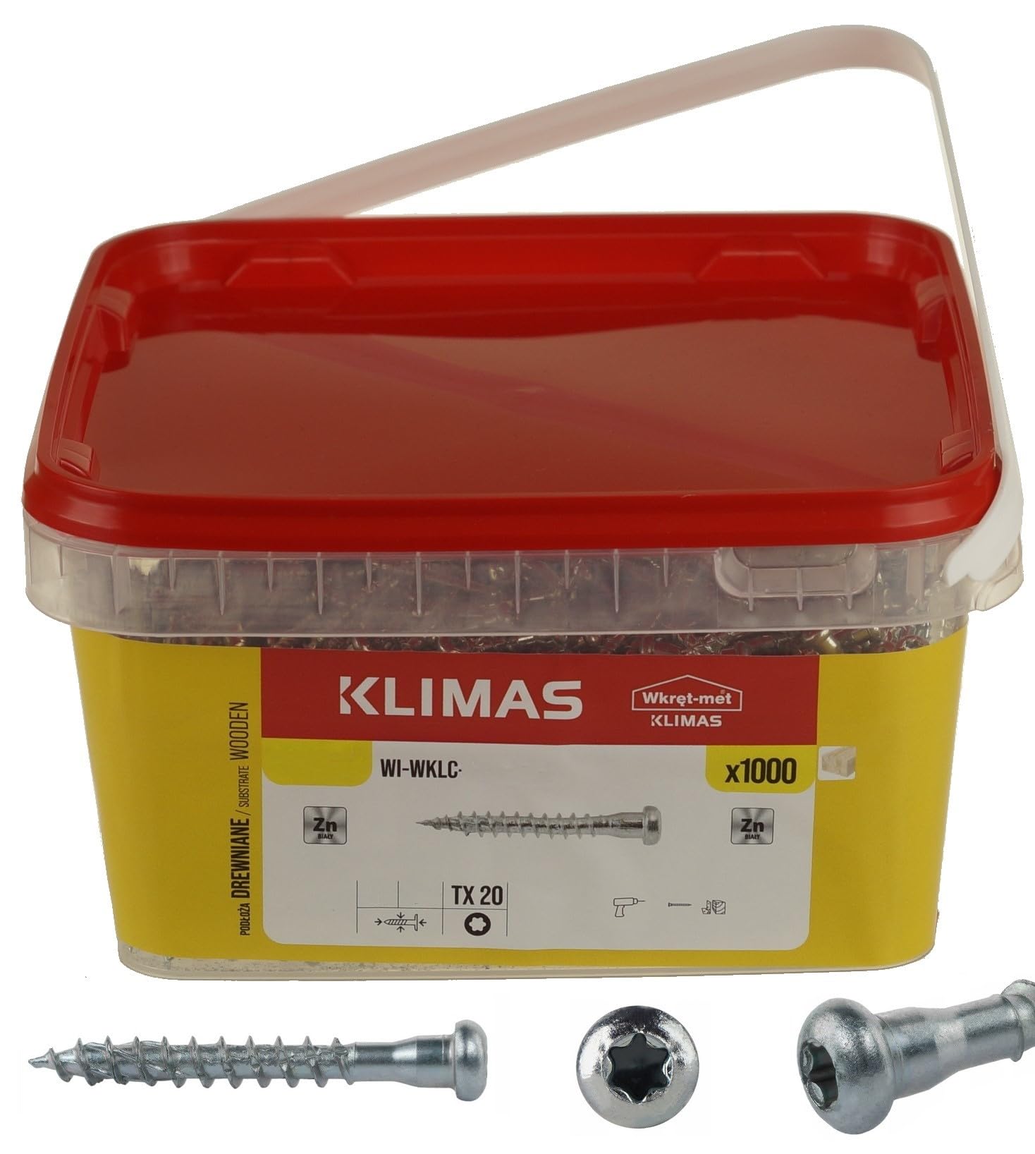 KLIMAS Big Box - Tornillos de conexión para madera con ETA (5 x 40-1000 unidades, 1000 unidades)