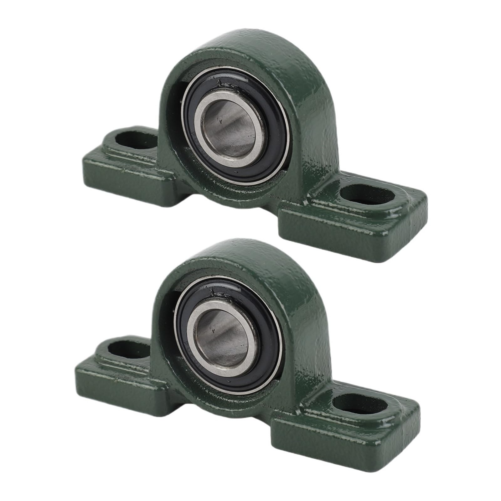 2 pezzi UCP204 cuscinetto a sfere con foro da 20 mm, supporto for albero con cuscinetto autoallineante, cuscinetto a rulli sferici, alloggiamento del supporto del cuscinetto a due bulloni