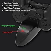 Vista 2 de Estación de carga inalámbrica para controlador de juegos, cargador de carga rápida portátil micro USB, base de carga dual inalámbrica