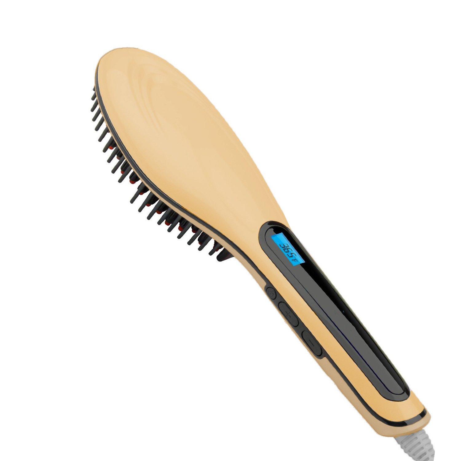 Pure beauty turbo ion hair straightener brush gold