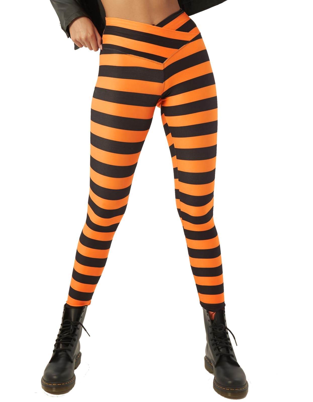 sissycos Women's Christmas Halloween Crossover Leggings High Waisted