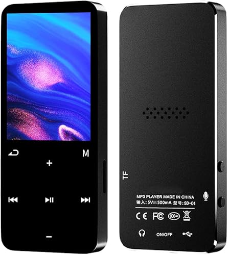 Reproductor de MP3, reproductor de música con tarjeta micro SD de 16 GB, altavoz integradofotoreproducción de videoradio FMgrabadora de vozlector de