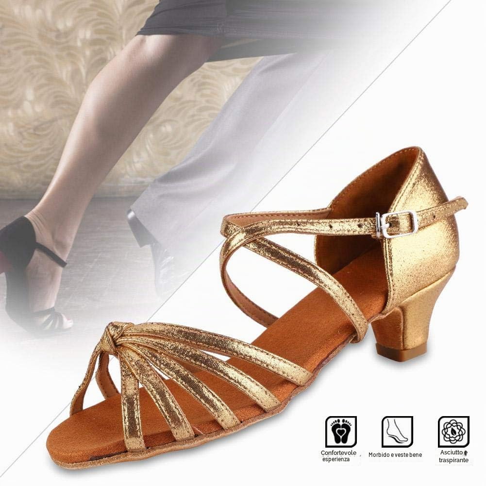 mumisuto Scarpa da Ballo, PU Morbido e Confortevole Scarpa da Ballo alla Moda per Bambina con Tacco Alto 4 cm