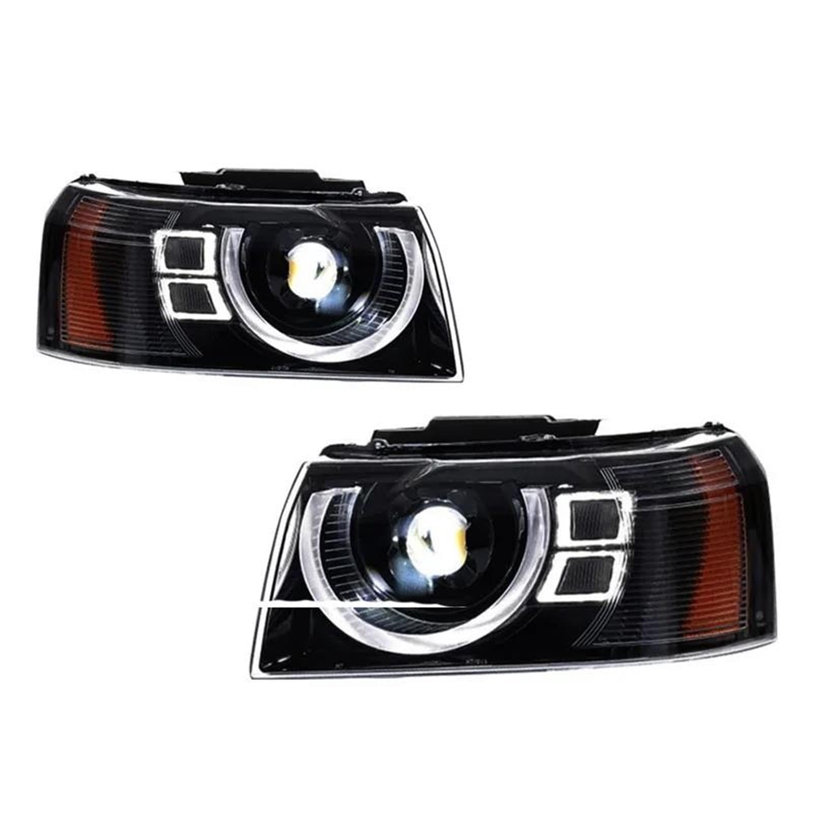 Fari Auto Per Land Rover Per Freelander 2 2007-2015 | Kit Fari Indicatori Di Direzione DRL Completamente Aggiornati A LED(Giallo,Guidatore mancino)