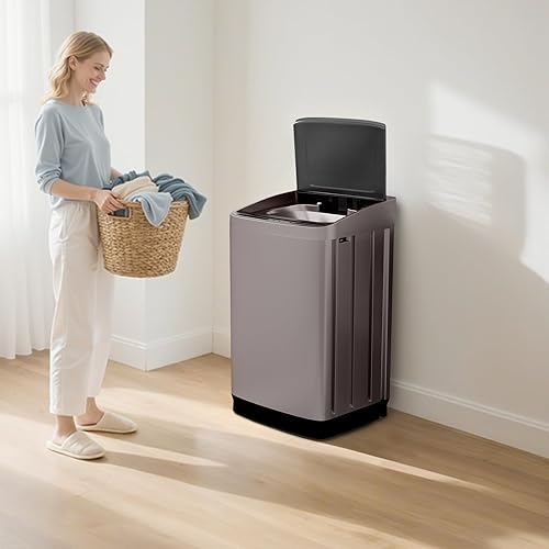 Miniatura 2 de Lavadora portátil de 18 libras, lavadora y secadora completamente automática, compacta de 2.4 pies cúbicos con bomba de drenaje, 10 programas de