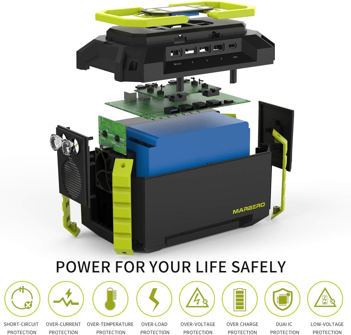 MARBERO M440 Power Station Internal Components and Safety Protections