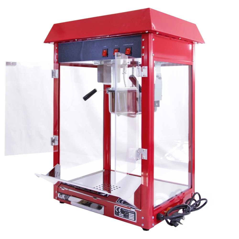 Máquina para Hacer Palomitas de Maíz Profesional Popcorn Maker Palomitera Acero Dulces Caramelo Capacidad 230g Fácil Limpieza 24 Meses Garantía Eléctrica Apto para Eventos Bares Fiestas Restaurantes