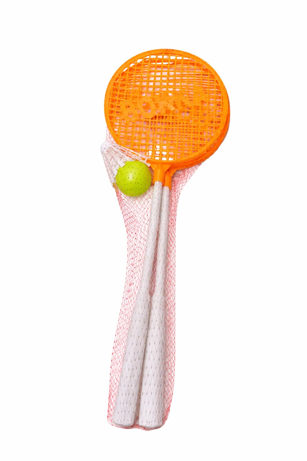 Plastic Badminton Racket Set for Kids | Pack of 1 Rackets with Ball & Shuttlecock | Detachable White Handle | Indoor & Outdoor Play | Random Colours-picture-11