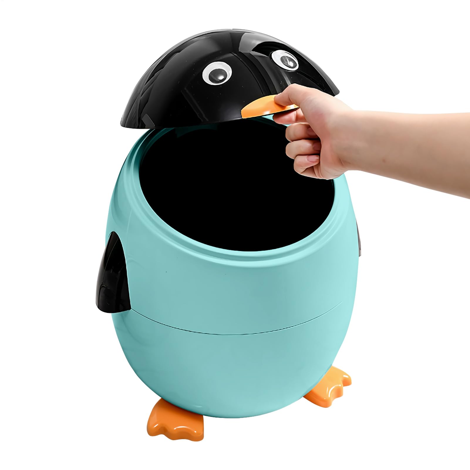 Generisch Pattumiera da cucina, pinguino, portatile, per la casa, la scrivania, l'auto, la cucina, il bagno