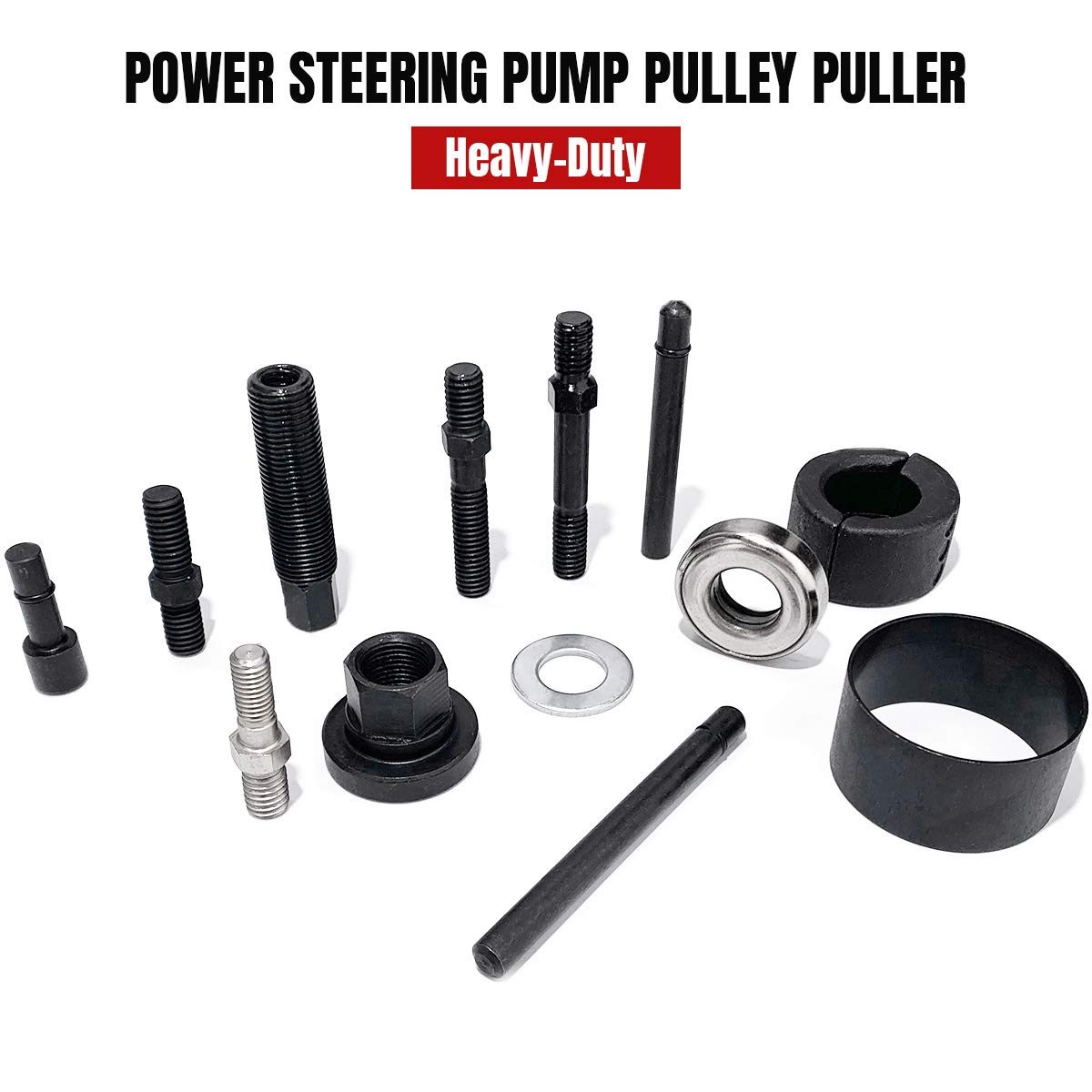 Thorstone Power Steering Pulley Puller Installer Kit for Water Pump, Vacuum Pump Pulleys