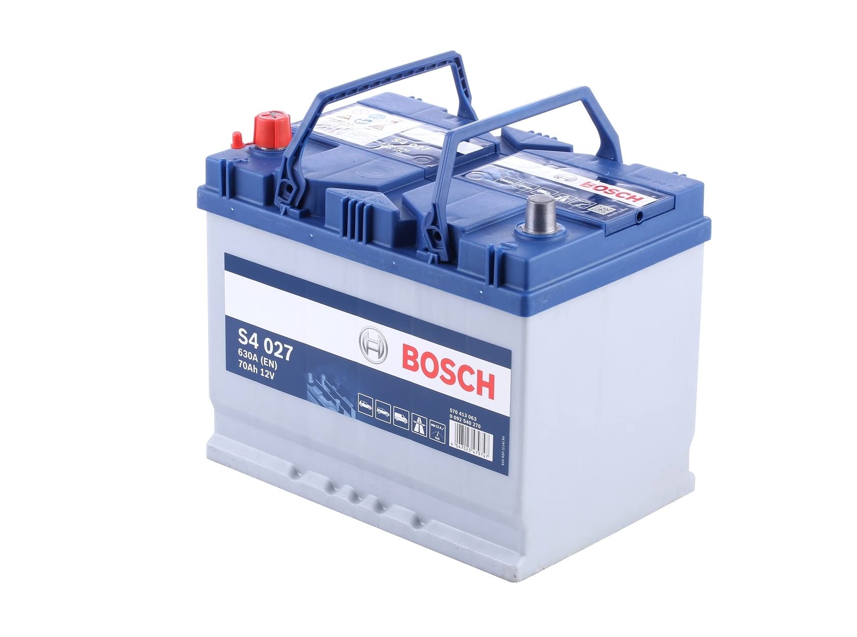 Car Battery S4027 Bosch 069 630A 70Ah 4Yr Warranty 260x173x225