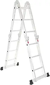 Escada Articulada Multifuncional 4x3 Alumínio 12 Degraus 3,32m Gardenlife
