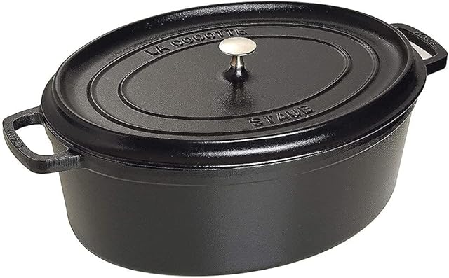 STAUB Żeliwna pieczonka/cocotte, owalna 31 cm, 5,5 L, czarna