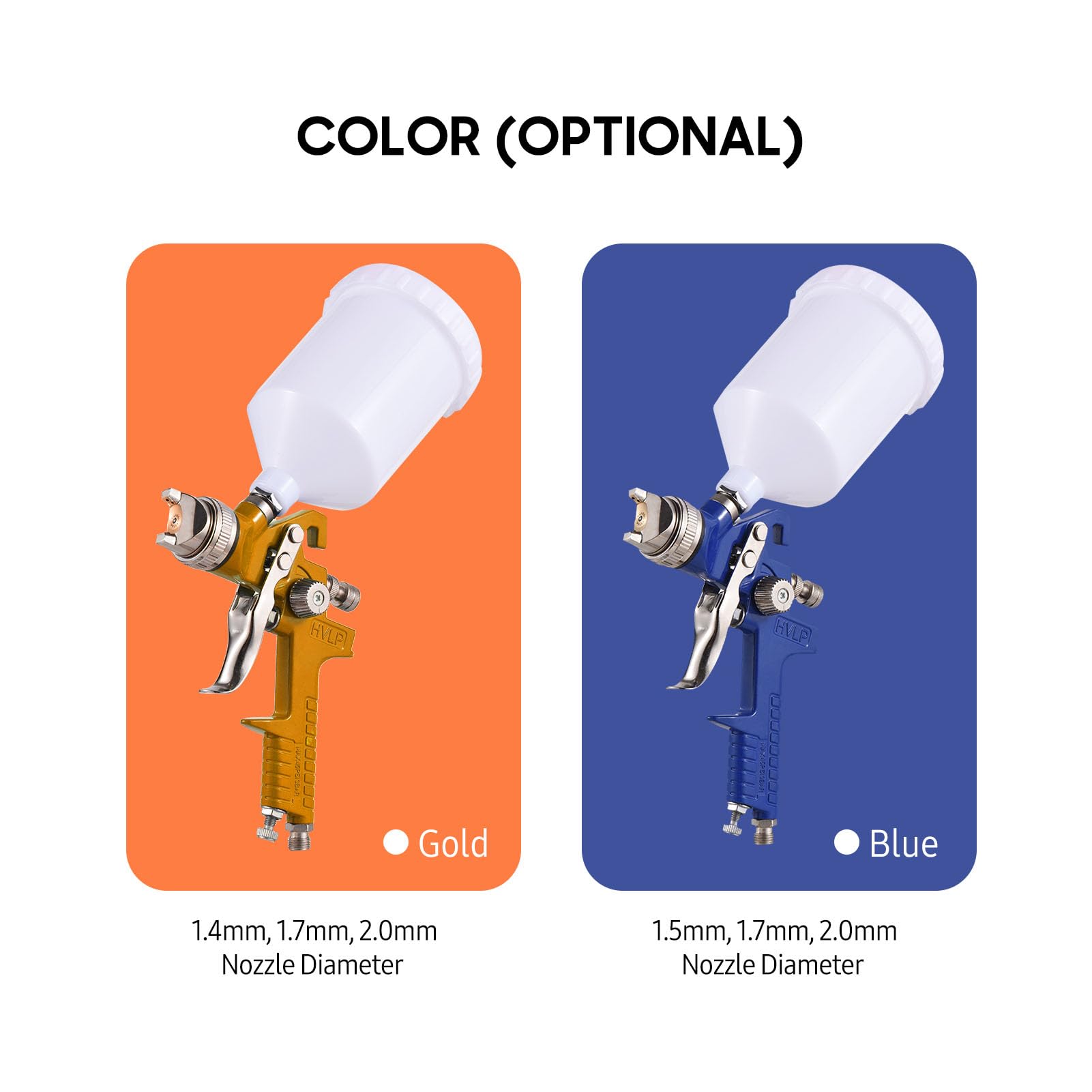 Pulverizador HVLP para Tratamiento de Revestimiento Electroforético, Pistola de Pintura para Superficies con 3 Boquillas, Funcionamiento Flexible Profesionales la Pintura (Azul)