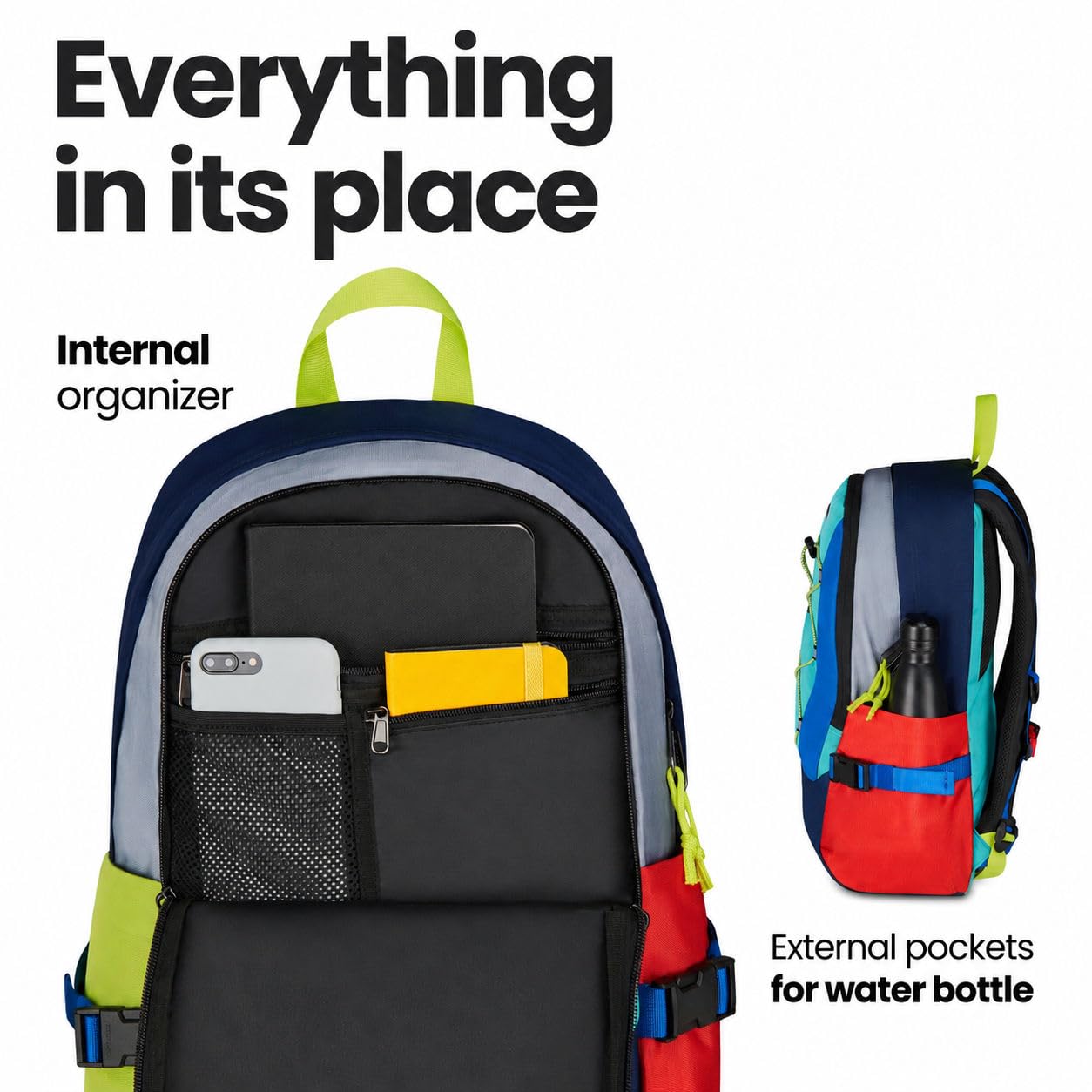 Invicta Act Plus Mochila Business 25L para Portátil 15,6", con Compartimento para Botella, Ideal para Trabajo, Universidad y Viajes, Unisex, Turquesa