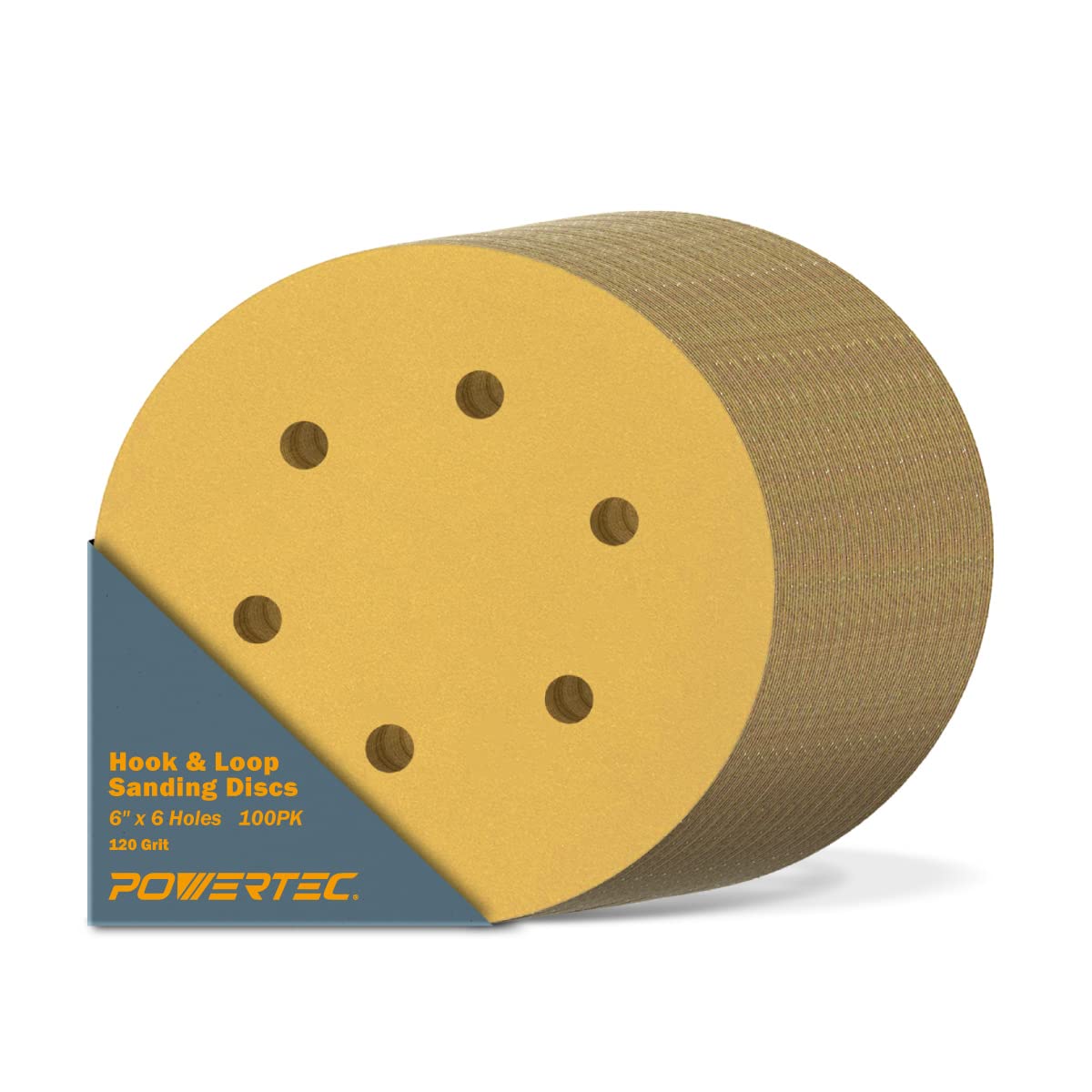 POWERTEC Sanding Discs - 5 Grit Assortment -15 POWERTEC Sanding Discs - 5 Grit Assortment -15