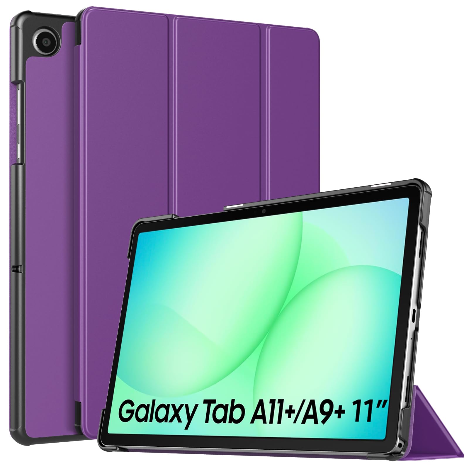 TiMOVO Hülle für Samsung Galaxy Tab A11+ Plus/A9+ Plus 11 Zoll (2025/2023), Schlanke, Leichte Schutzhülle mit Ständer und Harter Rückseite, Auto Aufwachen/Schlafen
