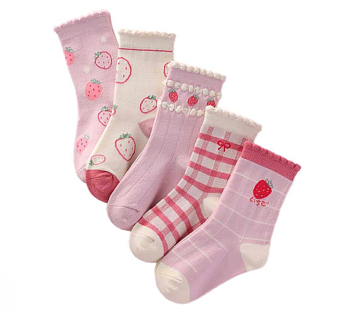 5 Pairs Baby Girl Boy Socks, Toddlers Infant Cotton Warm Stretch Crew Length Socks Suitable For Ages 0-2 Years Old Baby, Assorted-image-33