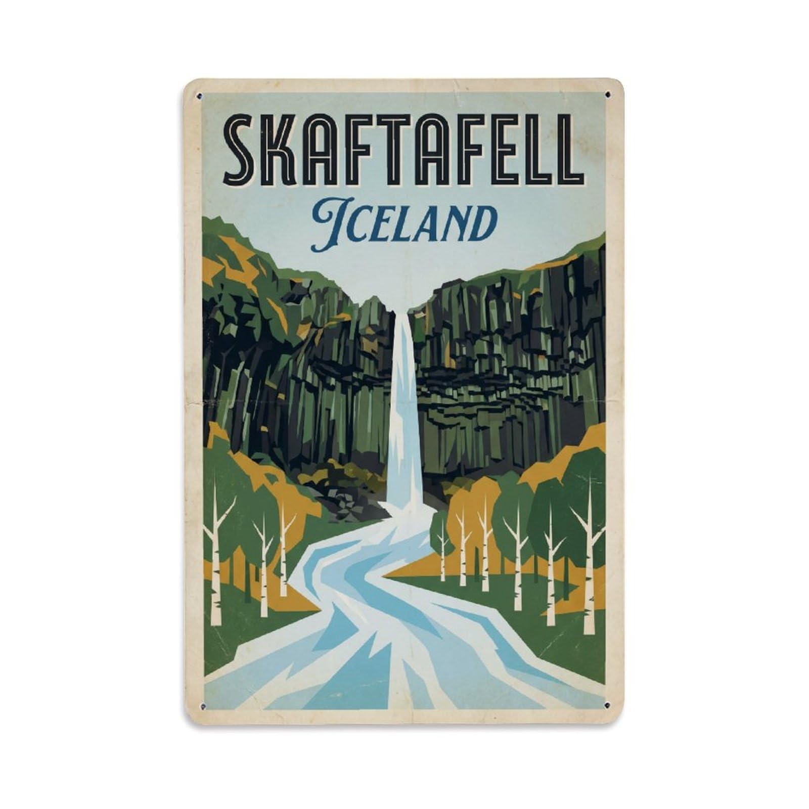 Vintage Travel Skaftafell Iceland Park（1） Metal Tin Sign