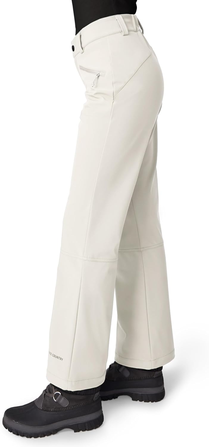 Free Country Women's Ski Snow Regular & Plus Size Pants Insulated Water and Wind Resistant with Zip Pockets Winter-Chill Off