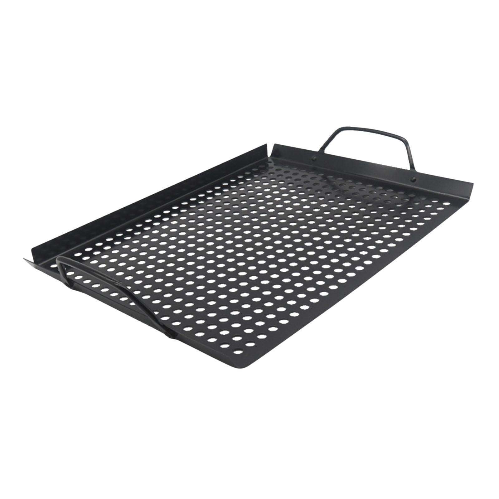 Plaque de barbecue avec trous pour ustensiles de cuisine en intérieur et extérieur 43,4 x 28,3 x 2,2 cm