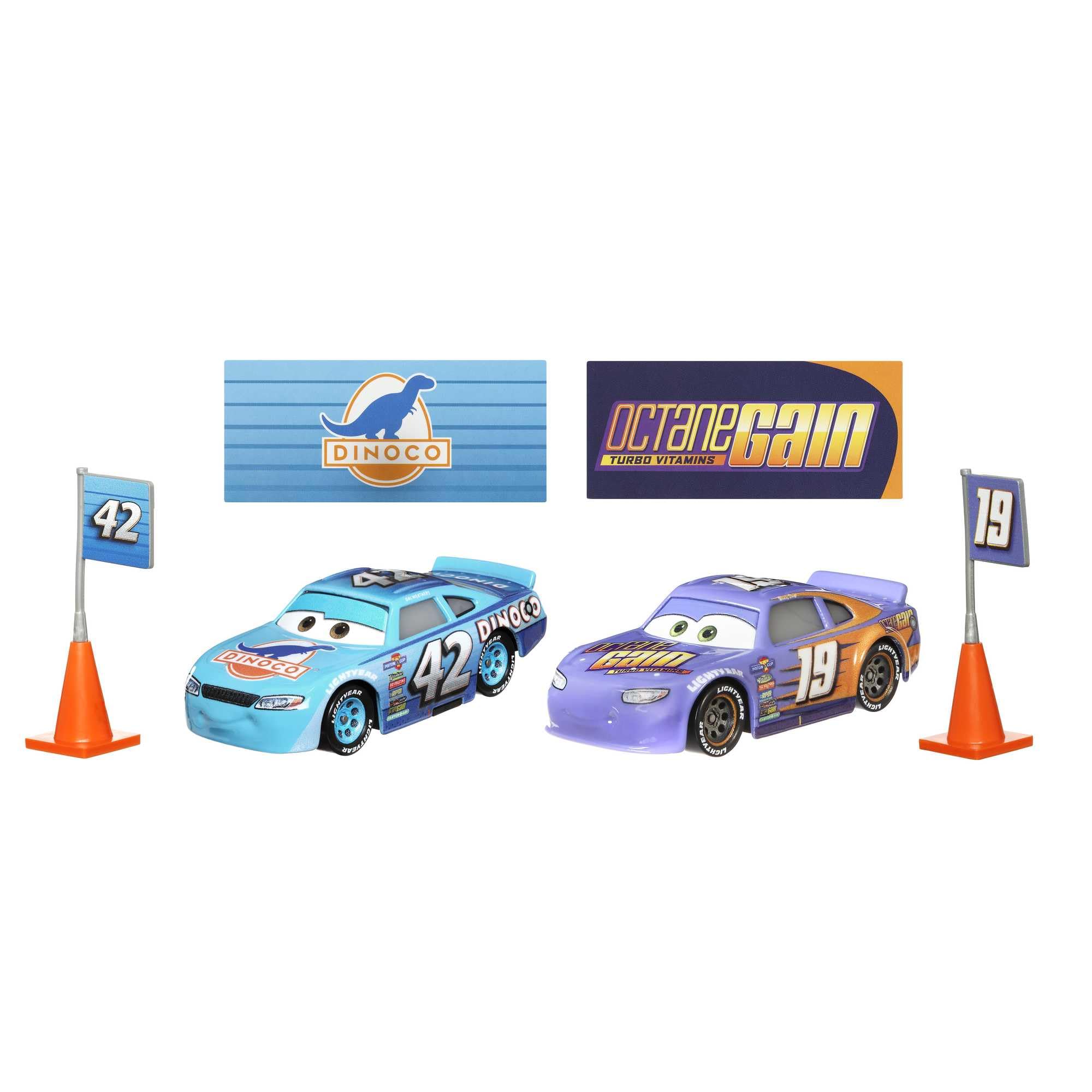 Disney Cars 2022 Fan-Favorite 2-Pack with Race Team Flags and