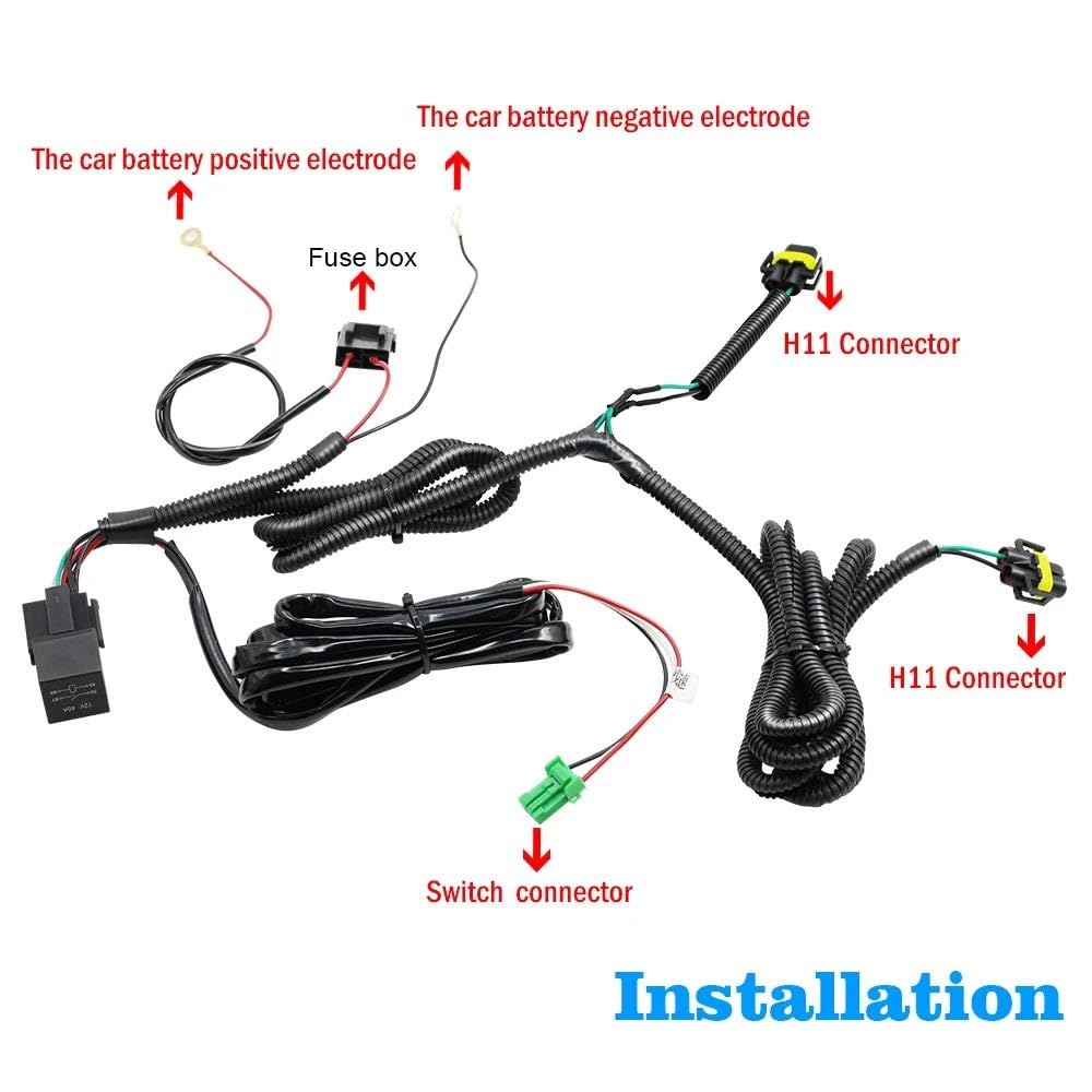 Cablaggio Fendinebbia Con Presa H11 E Interruttore Indicatore LED Relè Per Cambio Automatico Per Toyota Per Corolla RAV4 Per Sienna Per Solara