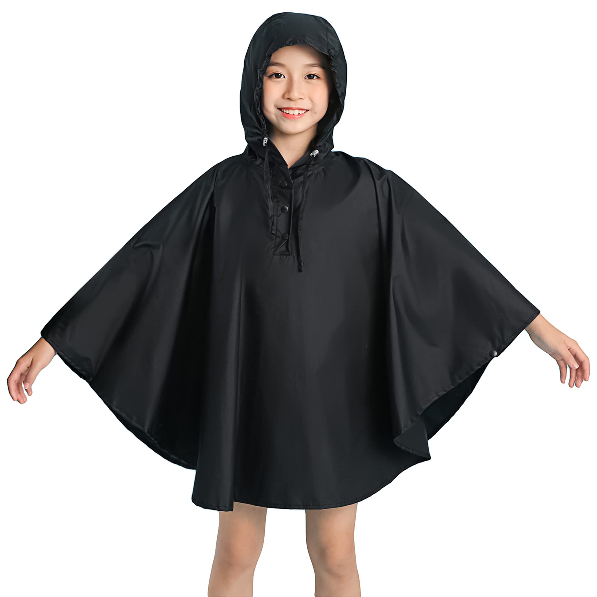 Bambini Impermeabile Giacca da Pioggia Poncho da Pioggia Bambina Incappucciato Riutilizzabile Cappotto di Pioggia Bello come Materiale e ha la Sua Sacca 1-12 anni
