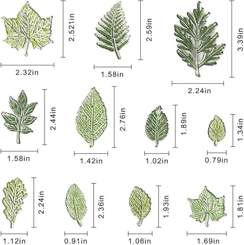 Grüne Blätter Briefmarken -Set Transparente Briefmarken aus Gummimaterial Können Wiederholt Fantastisches Design Thermoplastischer Gummidruckoberfläche Verwendet werden. Wunderbares Zum