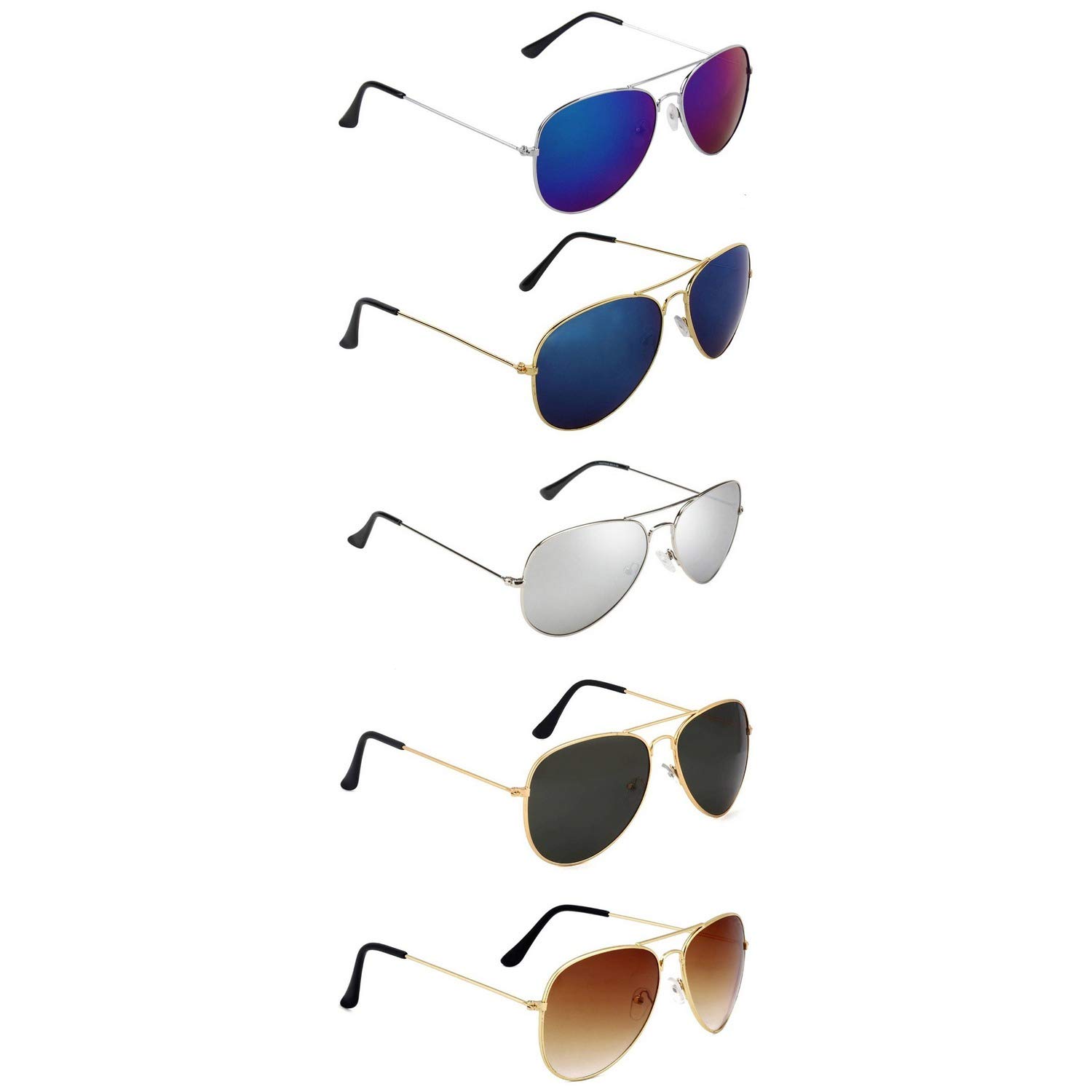 arzonai Unisex Trendy UV Protection Retro Sunglasses for Men and Women Pack of 5 - Combo-2523-picture-28
