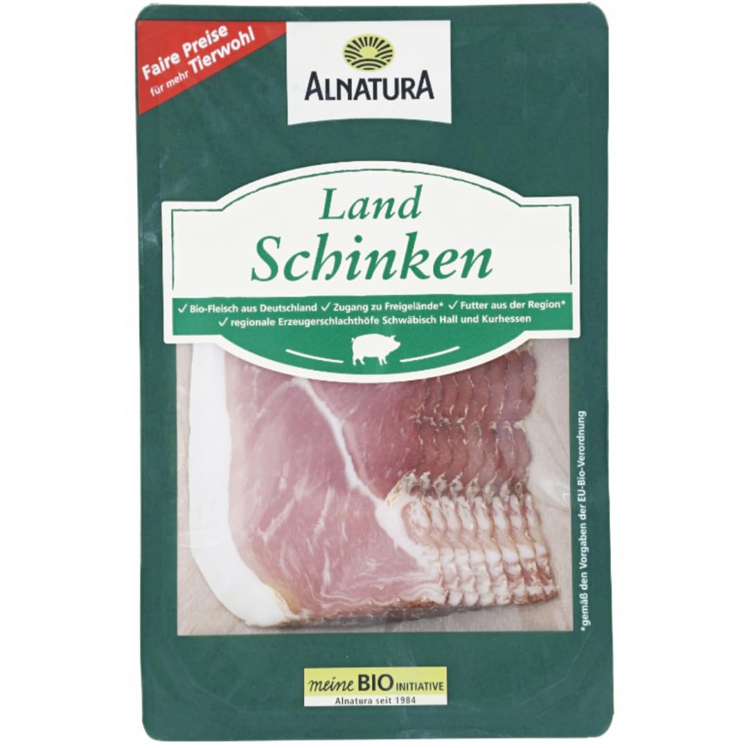 Alnatura Land Schinken 70 gramm x 5 Stück [Frischegarantie]