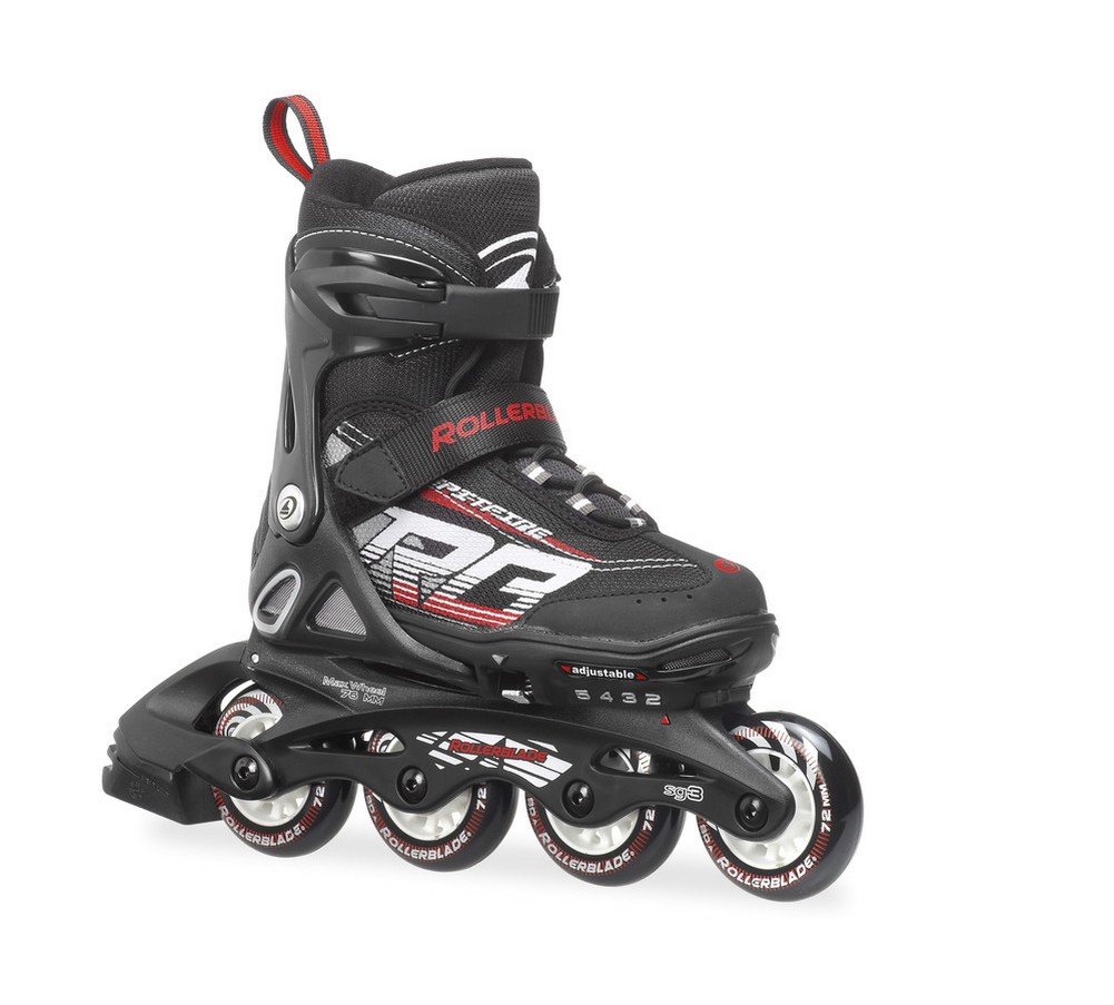 Rollerblade Boy's Spitfire XT Black/Red Inline Roller Skate 2015 07334000741