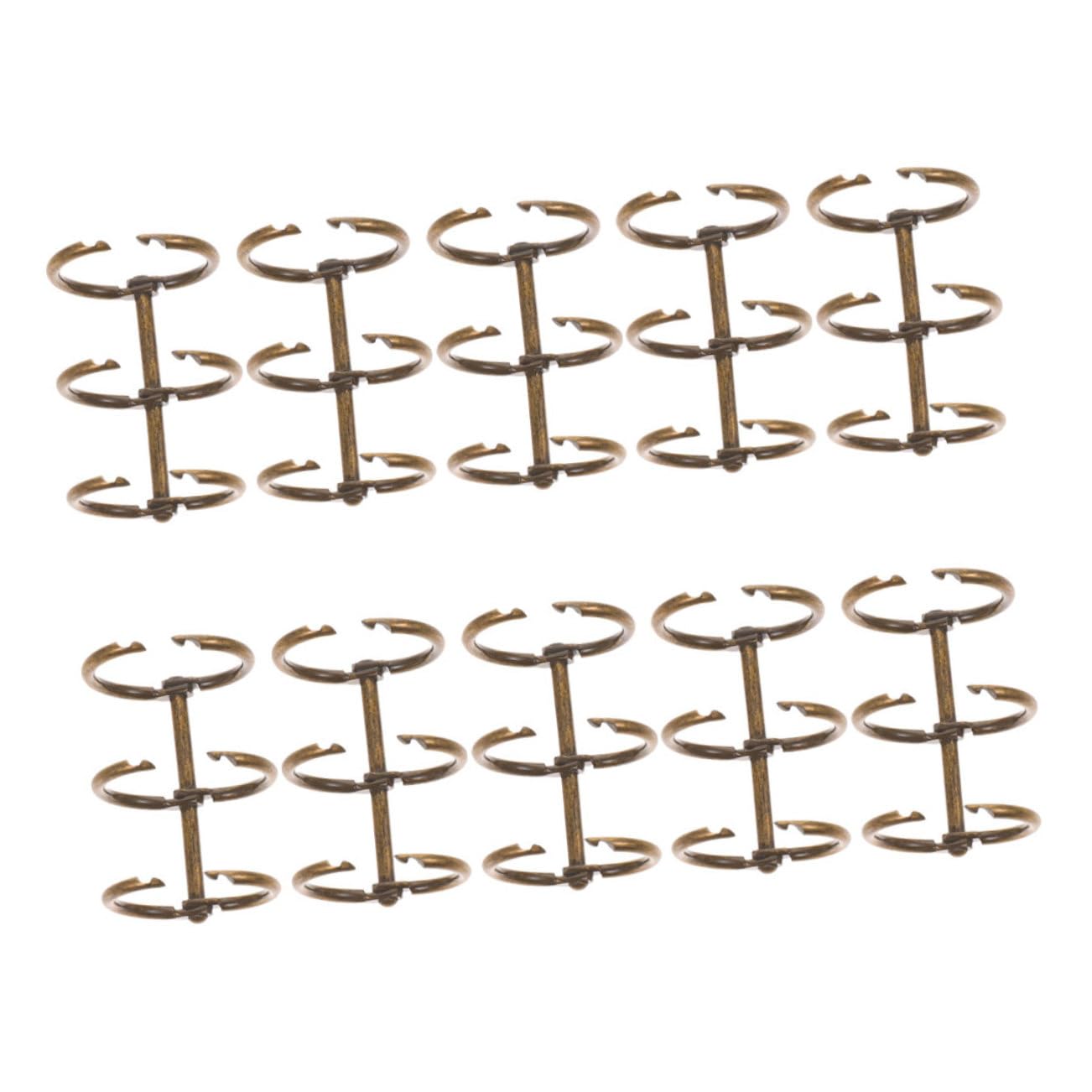 Tofficu 30pezzi Anelli Metallici Per Raccoglitori Anelli Portatili Per Scrapbooking e Organizzazione Documenti Per Ufficio Scuola e Casa Antico