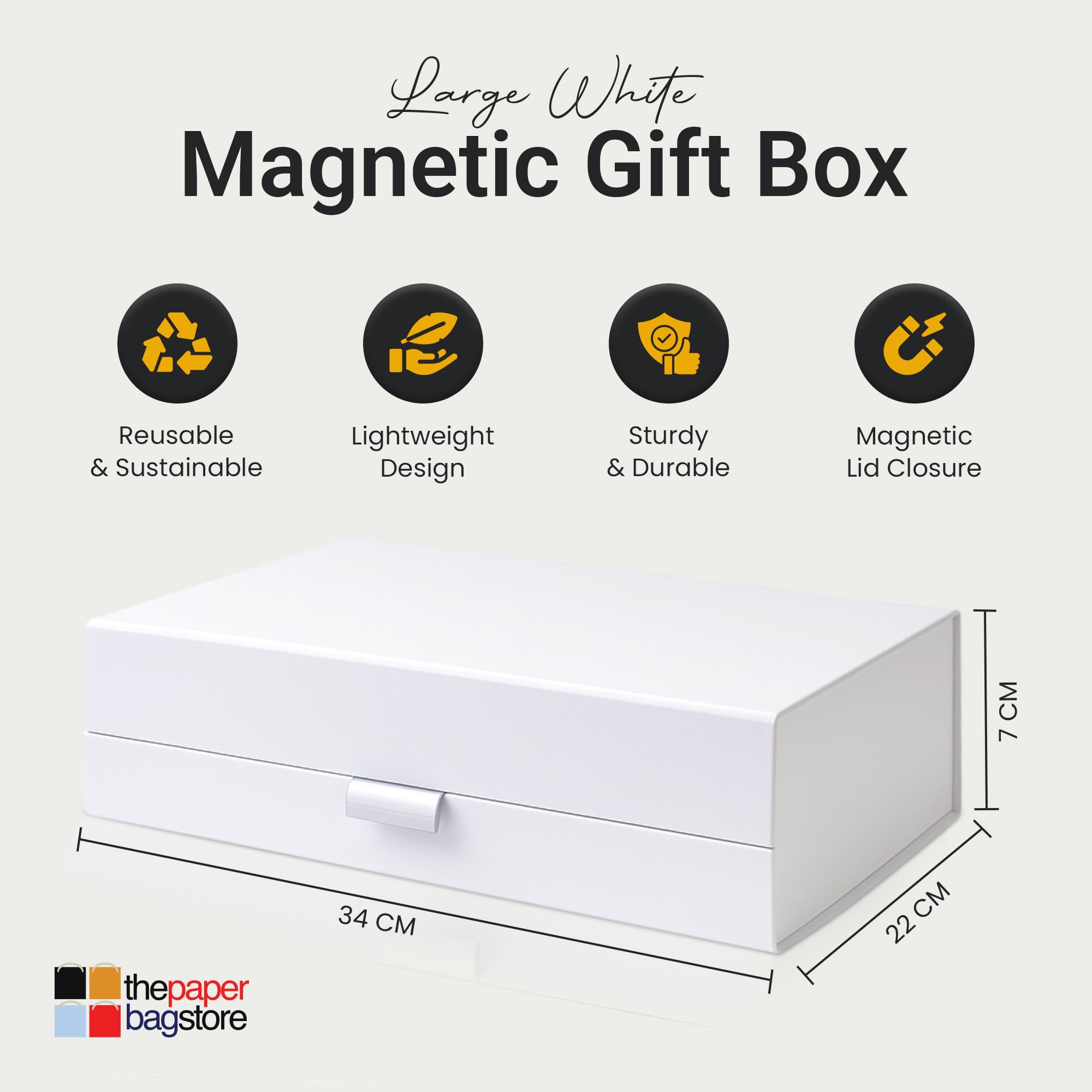 Scatole Regalo Premium Con Chiusura Magnetica – Formato A5, 23x17x7 Cm, Bianco Elegante Per Ogni Occasione