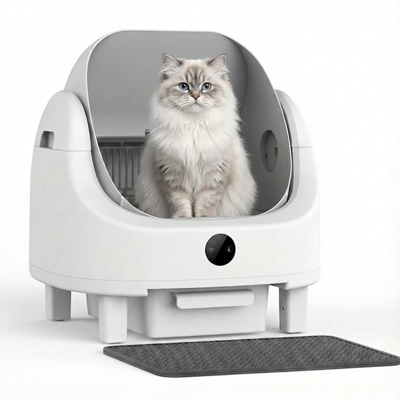 Automatic Litter Box, Self Cleaning Litter Box for Multiple Cats, Odor & Scoop Free, Apple Control, Large Space with Safety Protection, Opening Top, Real-Time Monitor