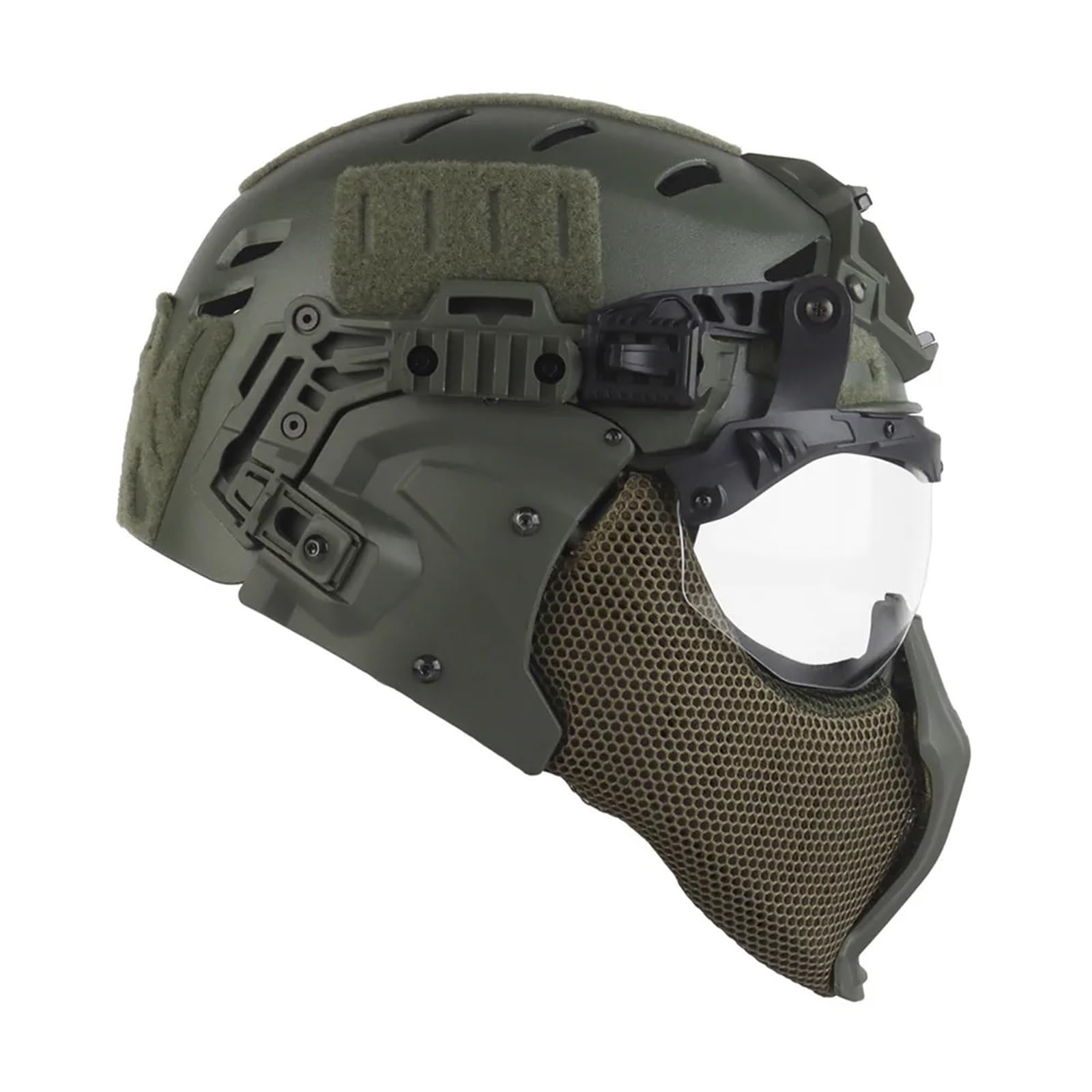 Set Completo Di Protezione Per Casco Tactical 3.0 Wendy - Occhiali Flip, Paraorecchie, Paradenti Per Attrezzatura Allenamento Per Paintball, Softair E Altro