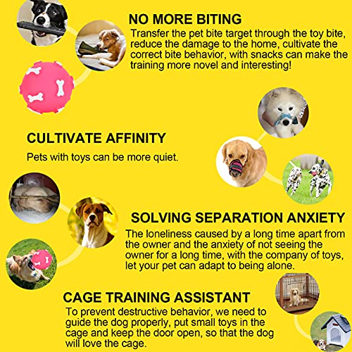 Dog Teething Toys, Vinyl Pet Toy Ball Pet Toy Supply Pet Chewing Ball for Cultivate Affinity for Exercise Training(pink) - Image 2