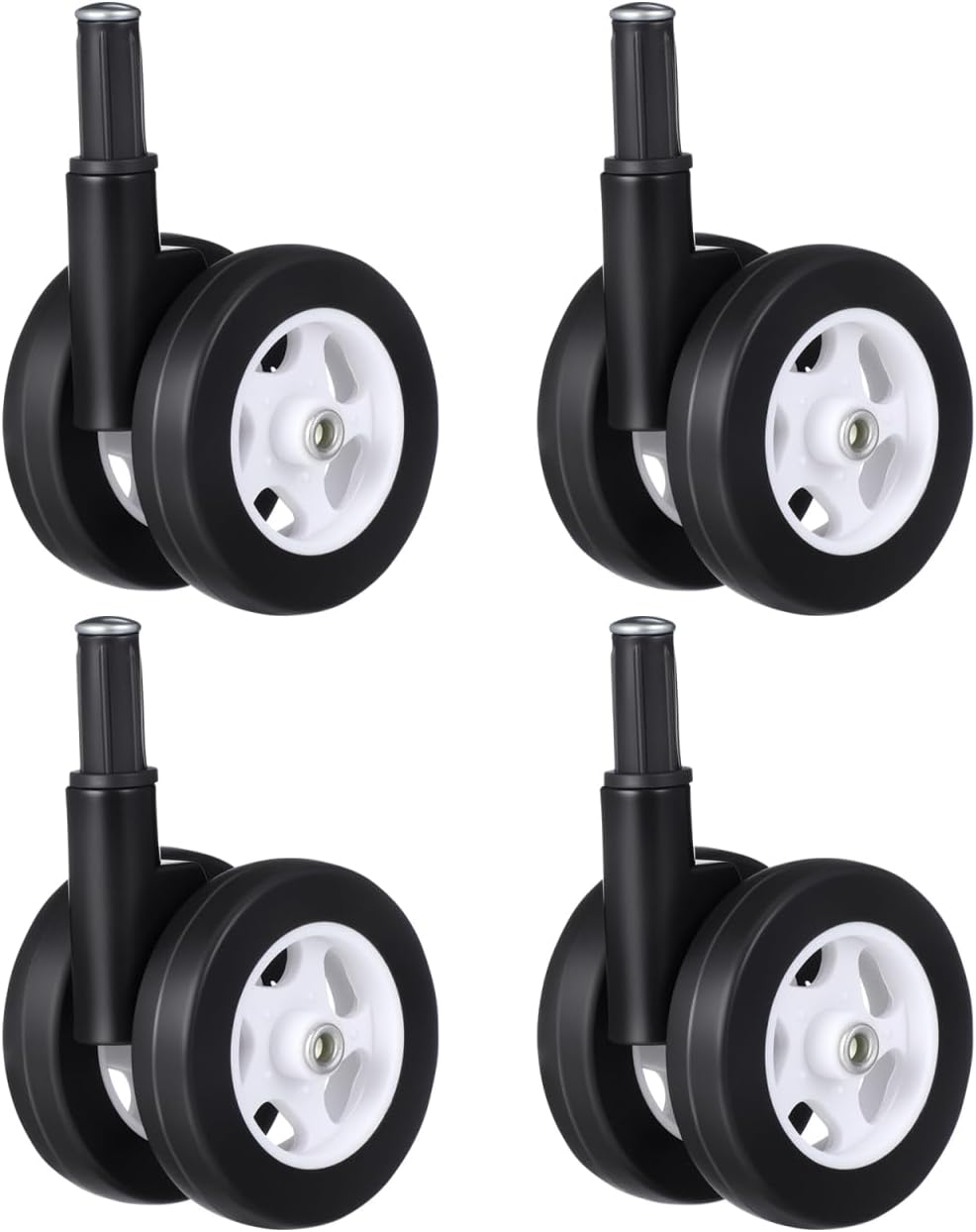 Universal Baby Walker Replacement Wheels 3.54 Inch Silent Swivel Casters for Stroller Accessories Removable Wear-Resistant Easy Installation