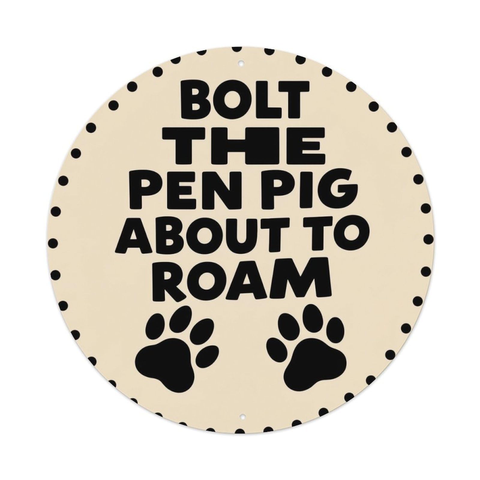 Jdyansheng Vintage Bolt The Pen Pig Roam Tin Sign Metal Poster Metal Signs For Home Man Cave Bar Cafe Kitchen Laundry Room Wall Decorations 8X8 Inches