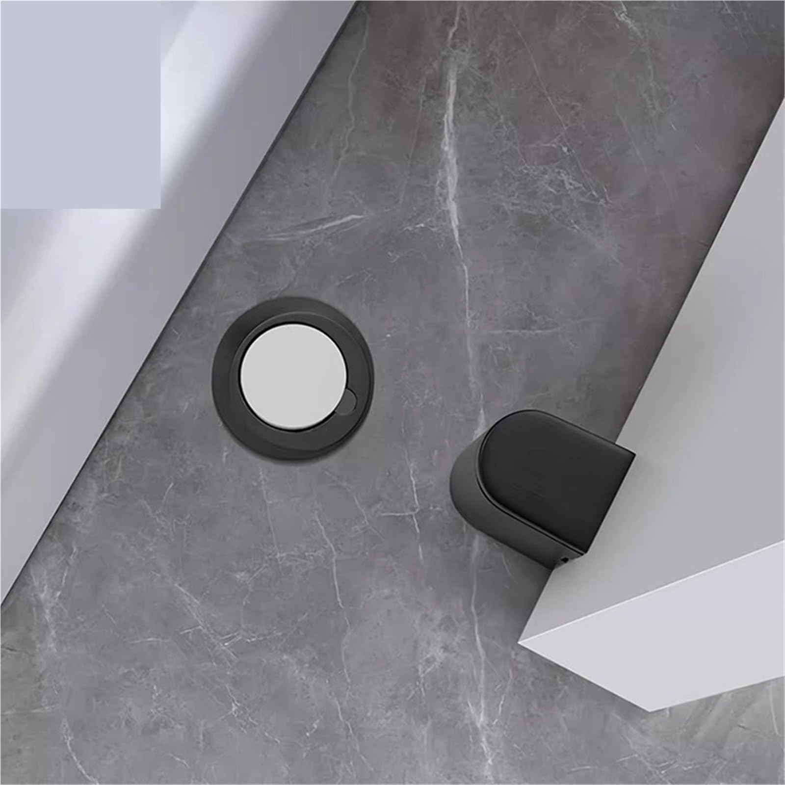 Tope de puerta magnético acero inoxidable, soporte ajustable sin clavos, Hardware, anticolisión, 2 uds para Puertas de Madera(Silver)