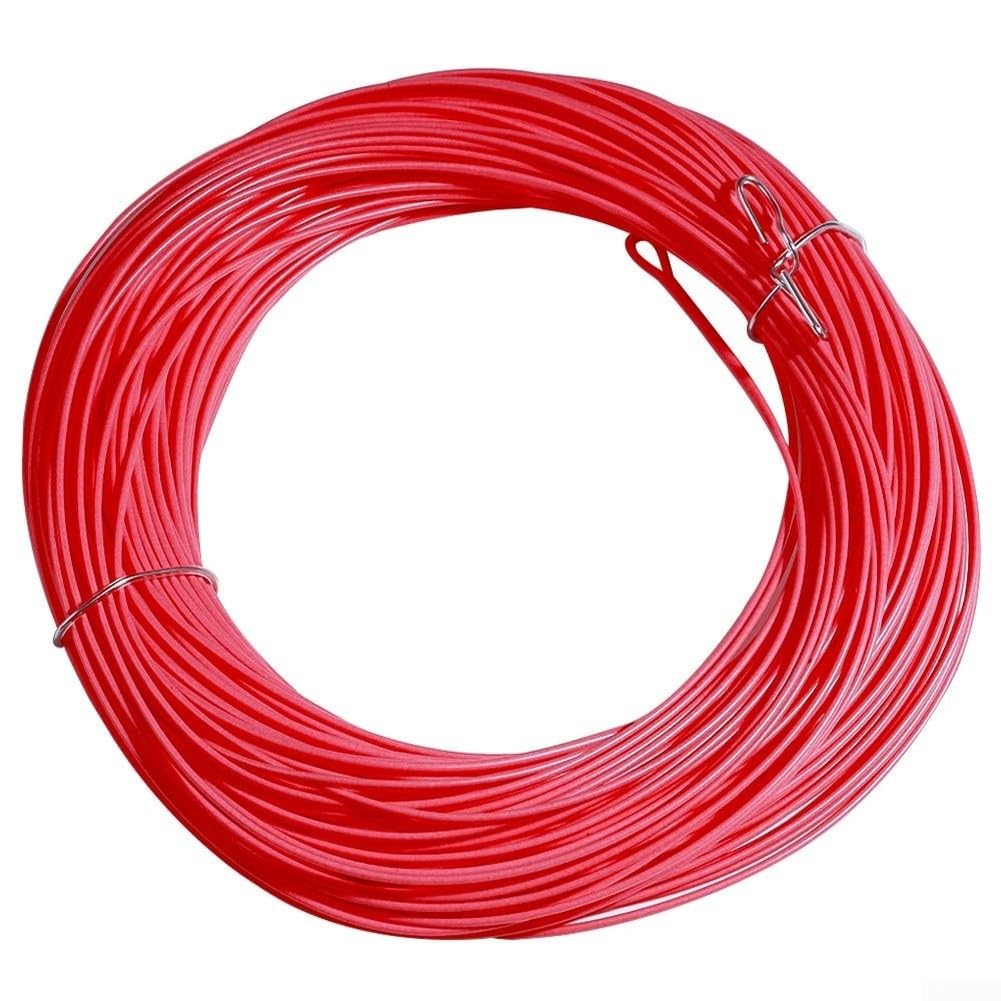 Floating Fly Line, Weight Forward Fishing Line, 30M 5F 8F With Seamless Connector For Surface Casting(5F red)