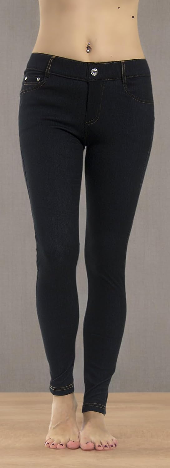 Prolific Health Women's Jean Look Jeggings Tights Slimming Many Colors Spandex Leggings Pants Capri S-XXXL - Image 5