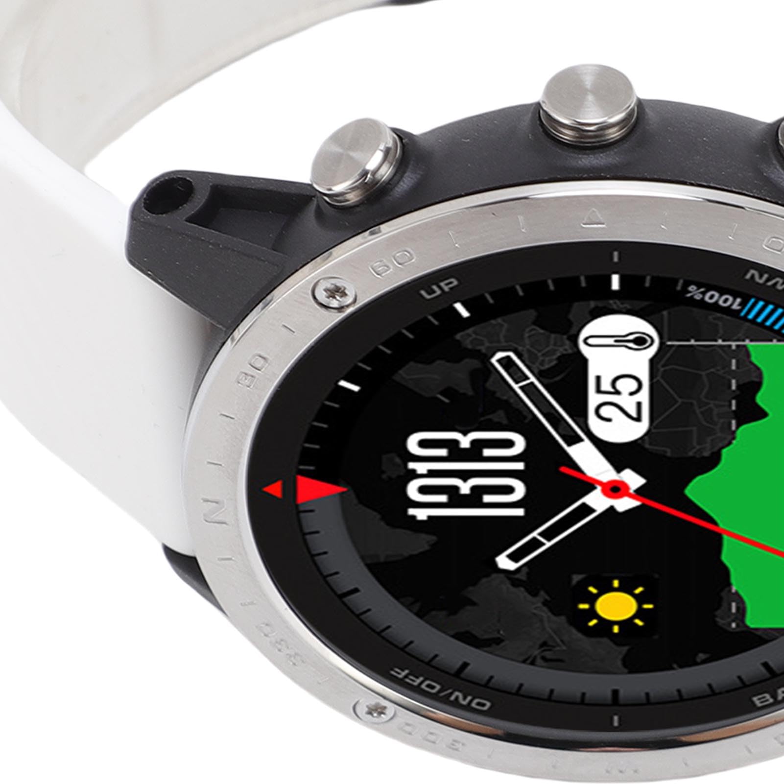 Reloj Inteligente de Buceo 50M |Rastreador de Ejercicios con Barómetro con Sensor de Profundidad, Pantalla de 1,3 Pulgadas para Nadar, Correr, Hombres y Mujeres Al Aire (White)