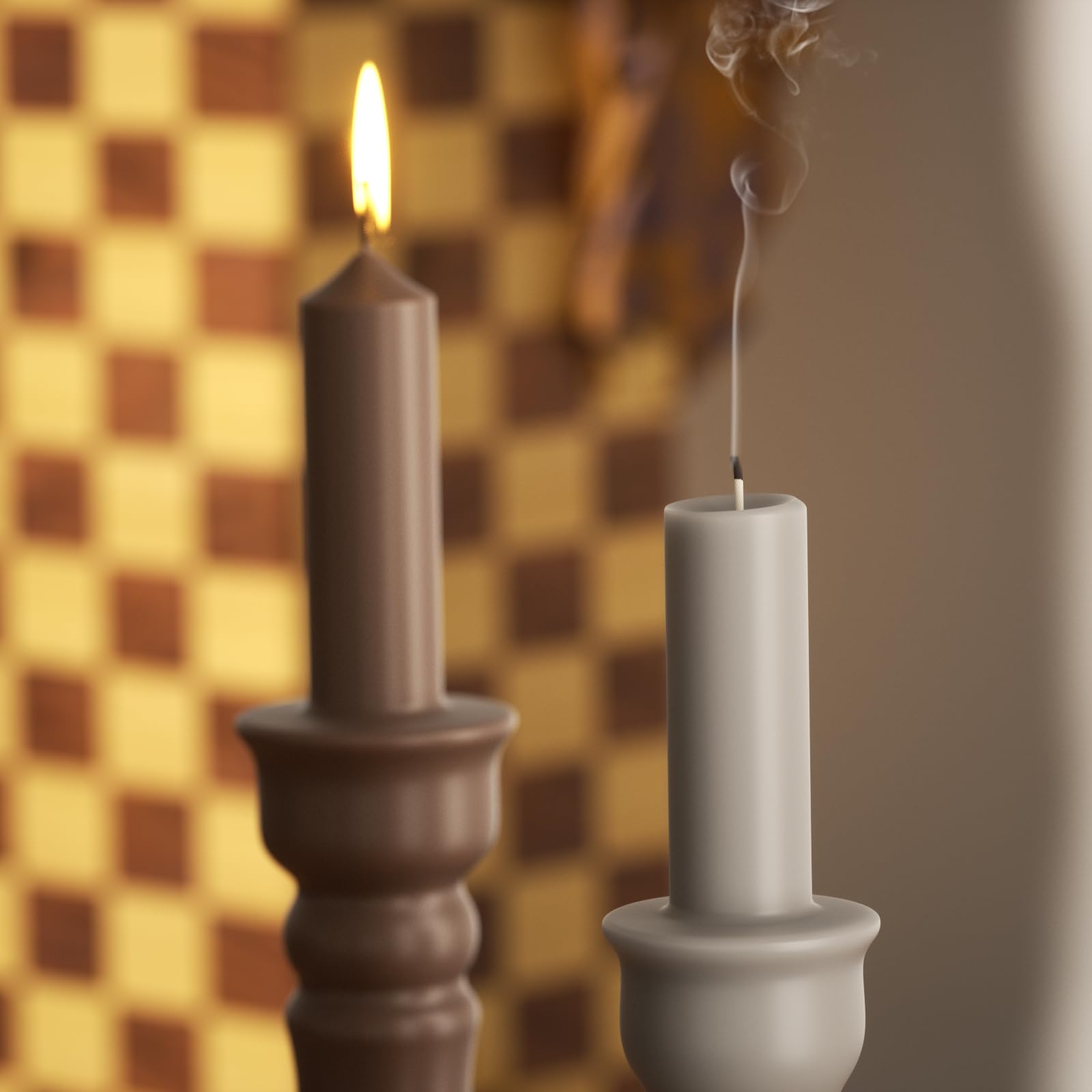 BOOWAN NICOLE Vela Pilar Moldes de Silicona Moldes de Fundición, Geometría Largas Velas Formas Cera para Fundir, Velas Varillas Silicona para Fabricación de Velas Artesanía Adornos (LZ0851)