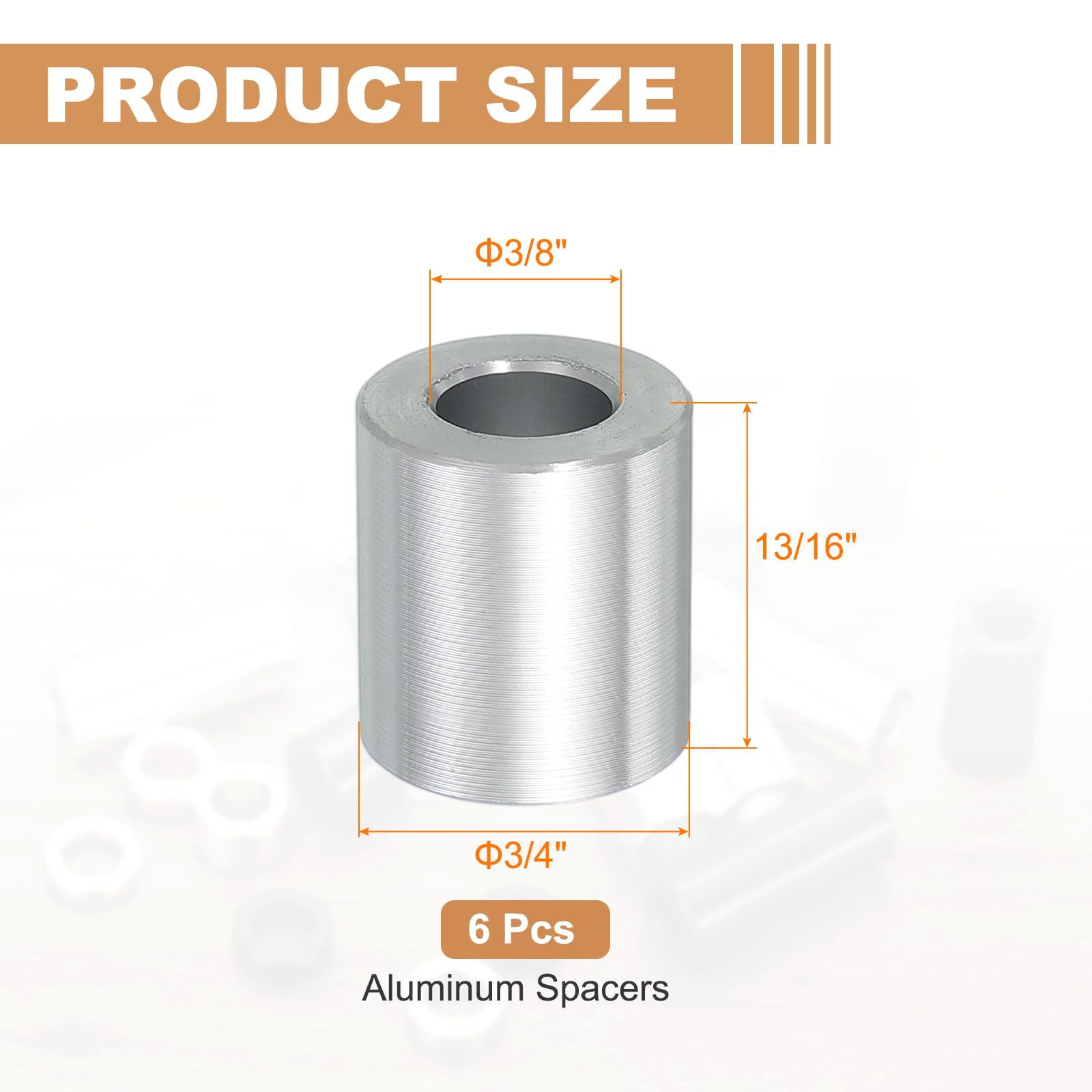 PATIKIL 6PCS Aluminum Spacers - Image 2