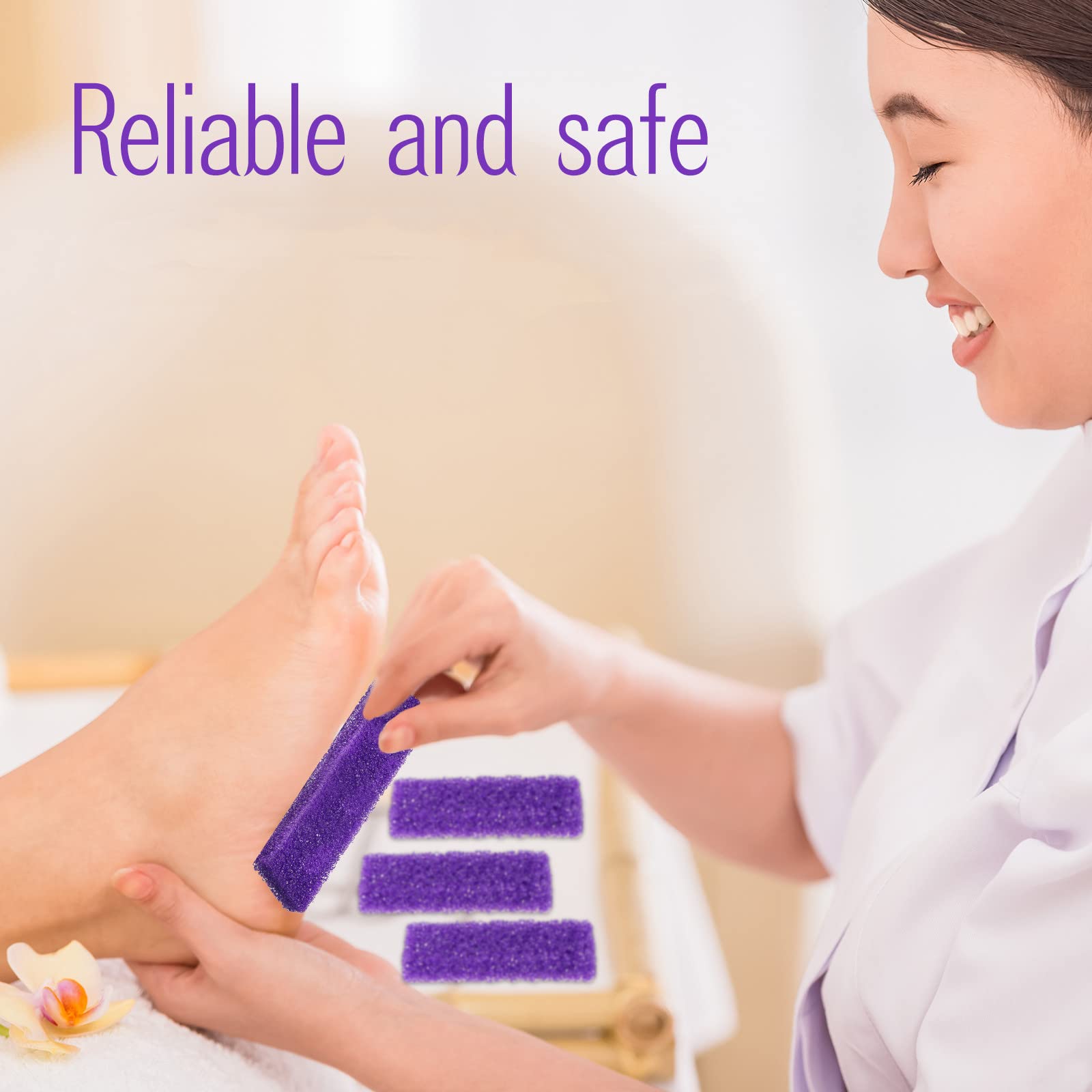 Batiyeer 300 pietre pomice per piedi scrubber per pelle morta usa e getta per piedi pomice per doccia per talloni, cuticole, calli, bagno e spa (viola)
