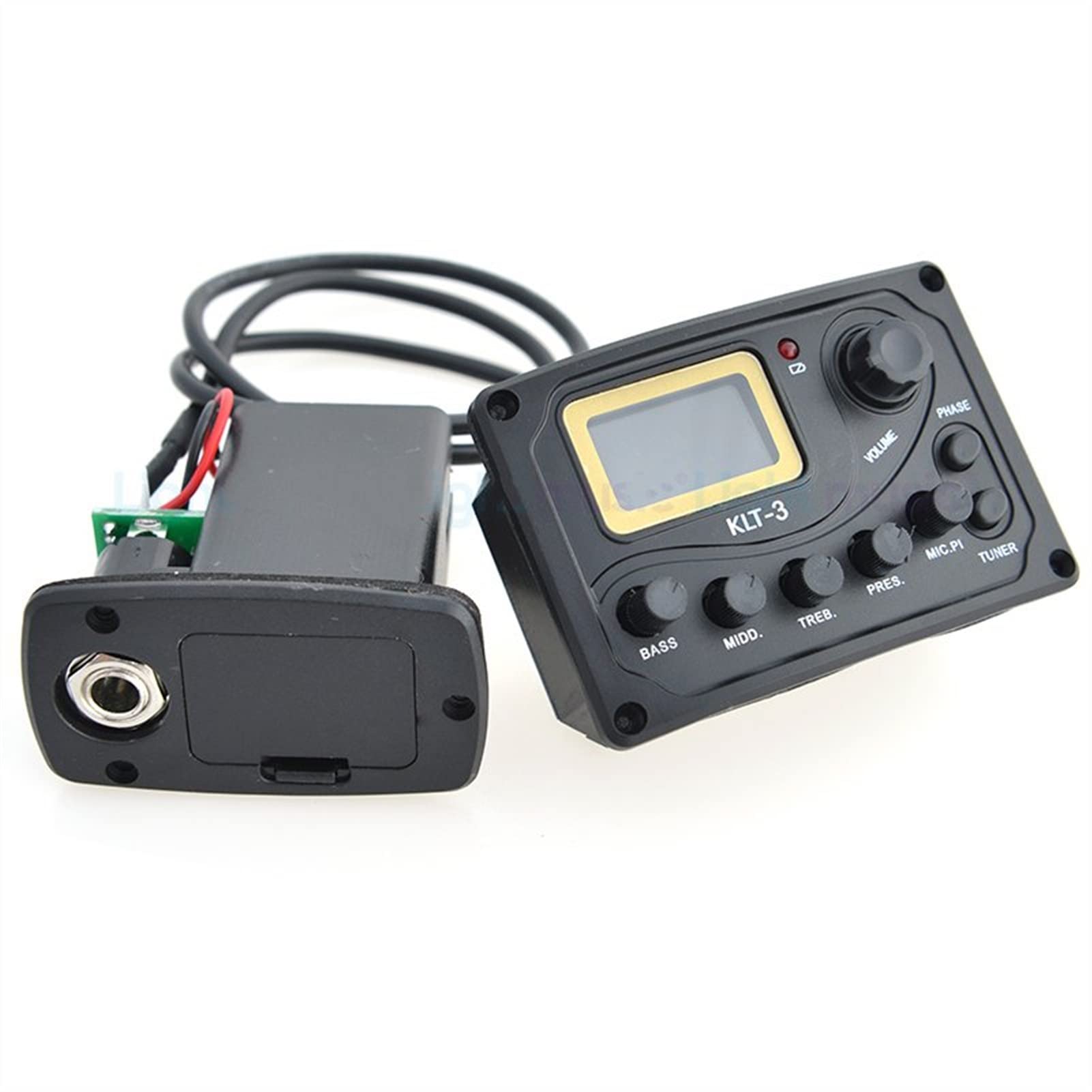 TSTS Pickup per Chitarra Acustica Eq. Basso per Chitarra dell'equalizzatore Eq. Preamplificatore con Accessori per Chitarra Tuner Tuner Micphone Preamplificatore Chitarra Acustica