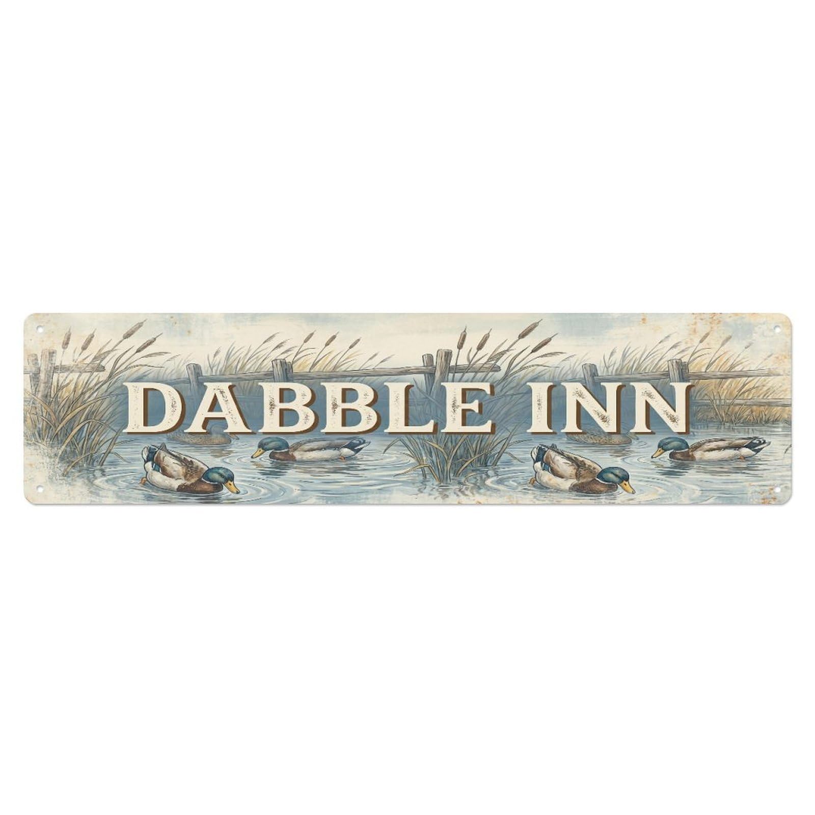 Xanthor Style Metal Tin Sign Vintage Coop Dab Duck Farmhouse Funny Duck Backyard Farm