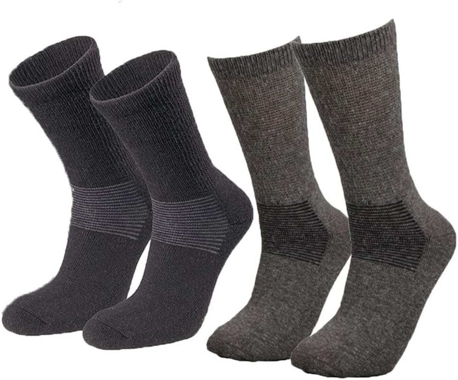 HBJWOV Fall Winter Wool Socks Men Women Hiking Socks Wool Socks Thermal Size 37-40(Black)